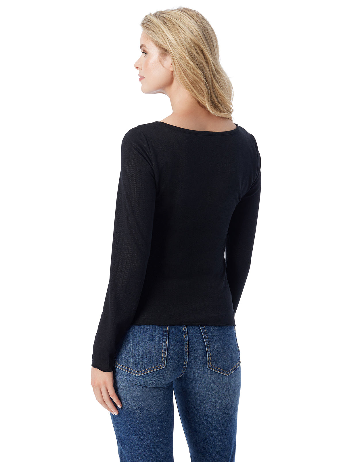 Tahani Henley Top in Anthracite | Jessica Simpson Women
