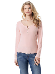 Tahani Henley Top in Silver Pink | Jessica Simpson Women