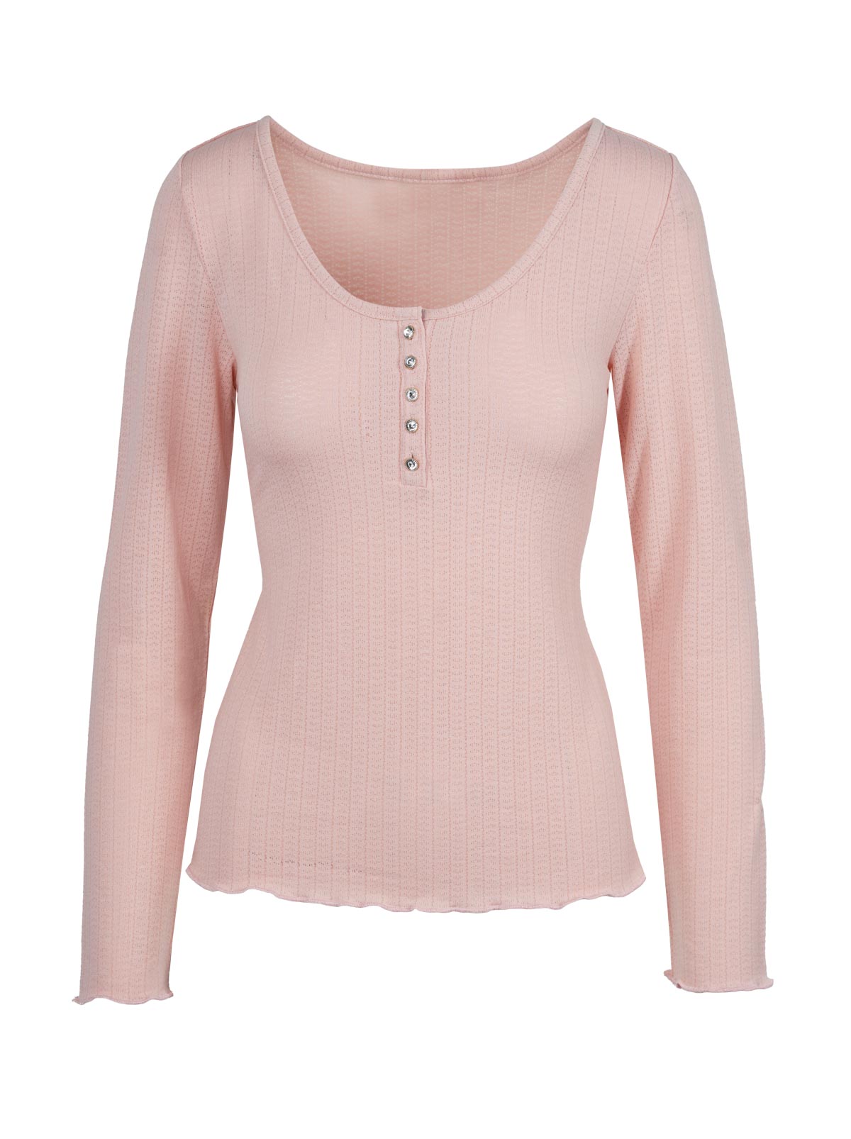Tahani Henley Top in Silver Pink | Jessica Simpson Women