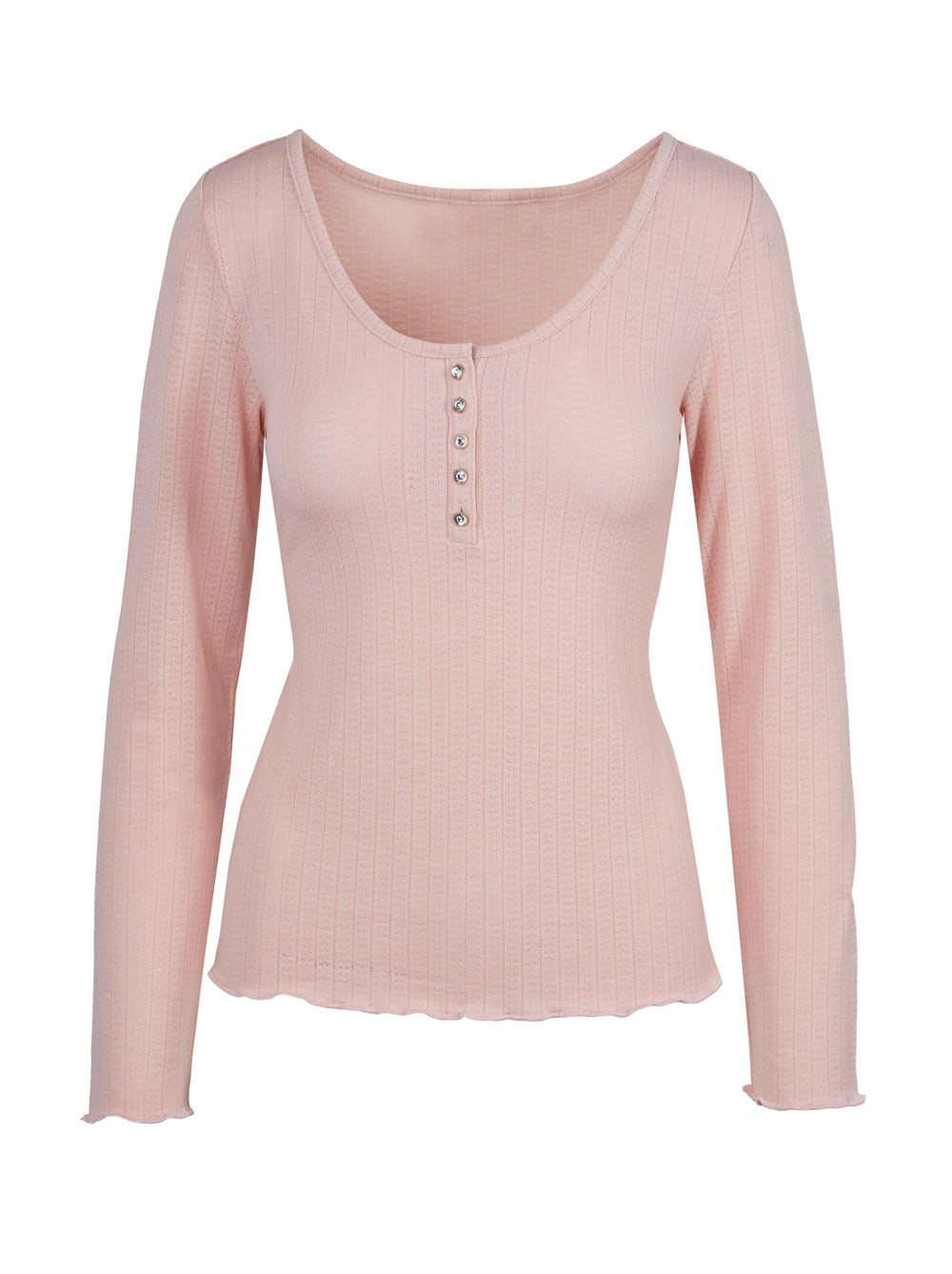 Tahani Henley Top in Silver Pink | Jessica Simpson Women