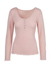 Tahani Henley Top in Silver Pink | Jessica Simpson Women