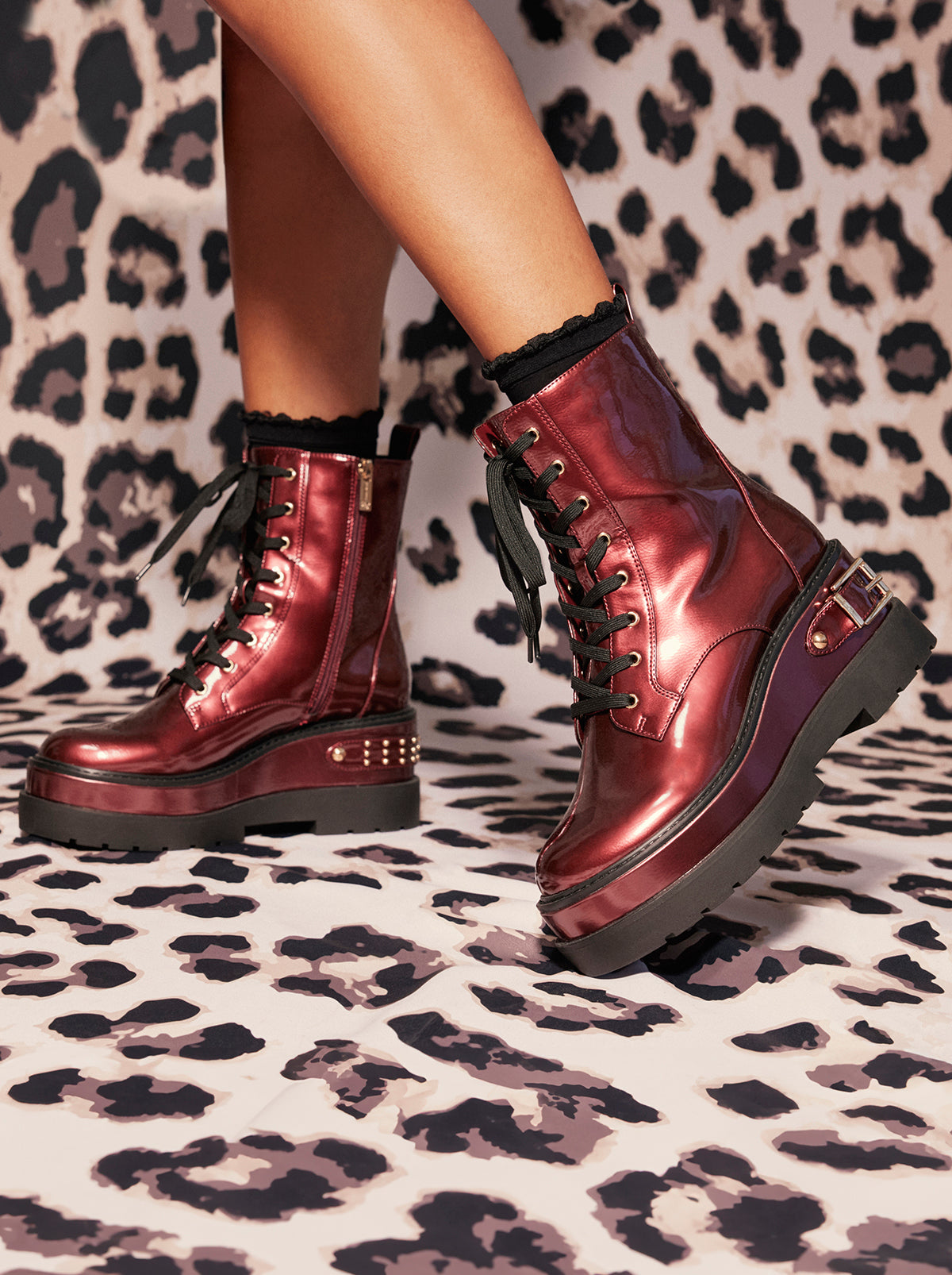 Imelda Combat Boot in Oxblood | Jessica Simpson Women