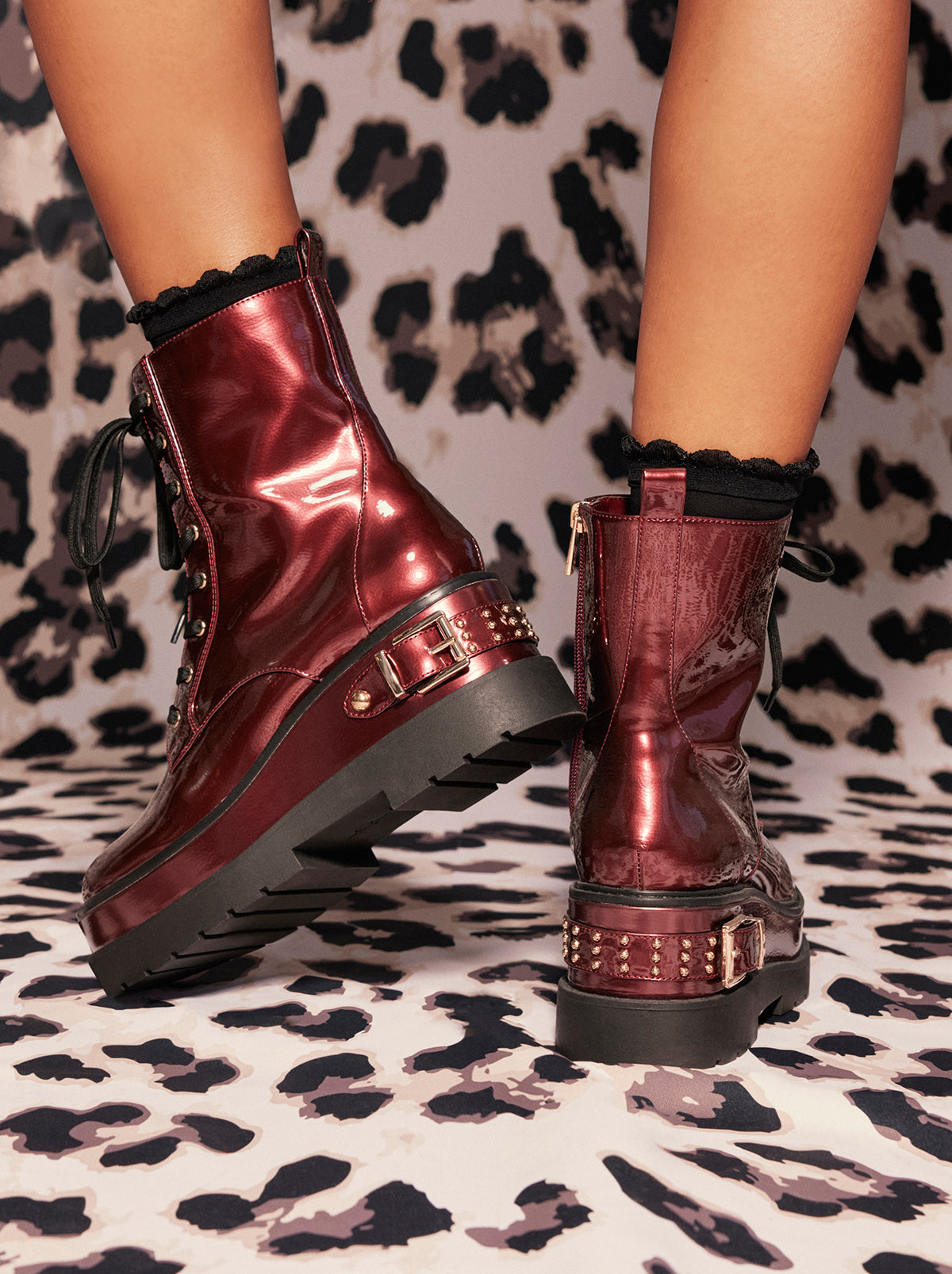 Imelda Combat Boot in Oxblood | Jessica Simpson Women
