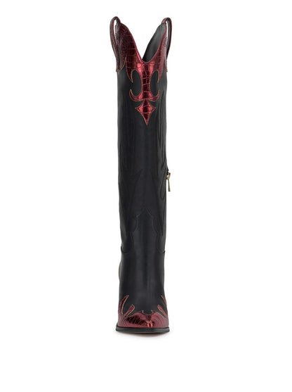 Rhetta Western Boot in Black & Oxblood | Jessica Simpson Women