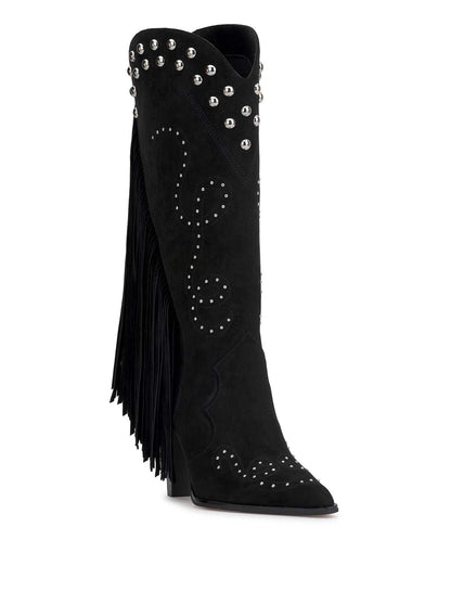 Rosera Studded Fringe Boot in Black | Jessica Simpson Women