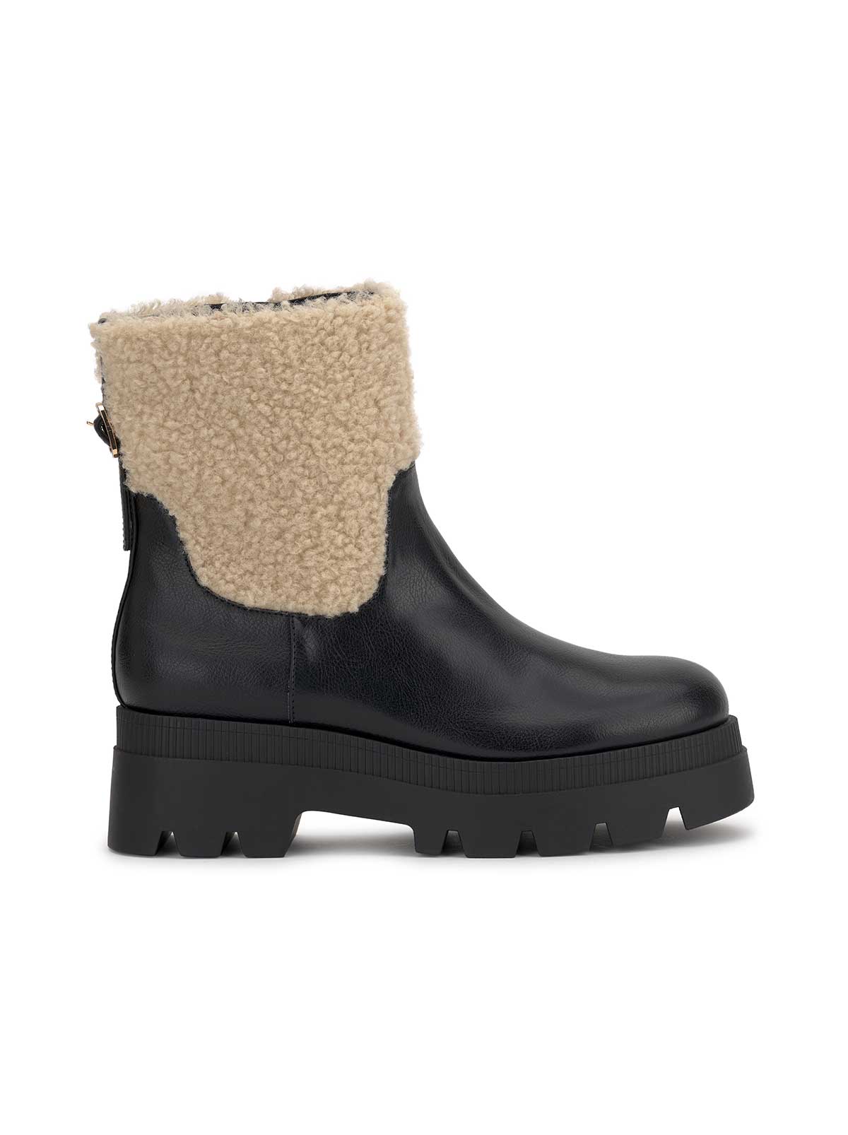 Ulalie Lug Bootie in Black & Shearling | Jessica Simpson Women
