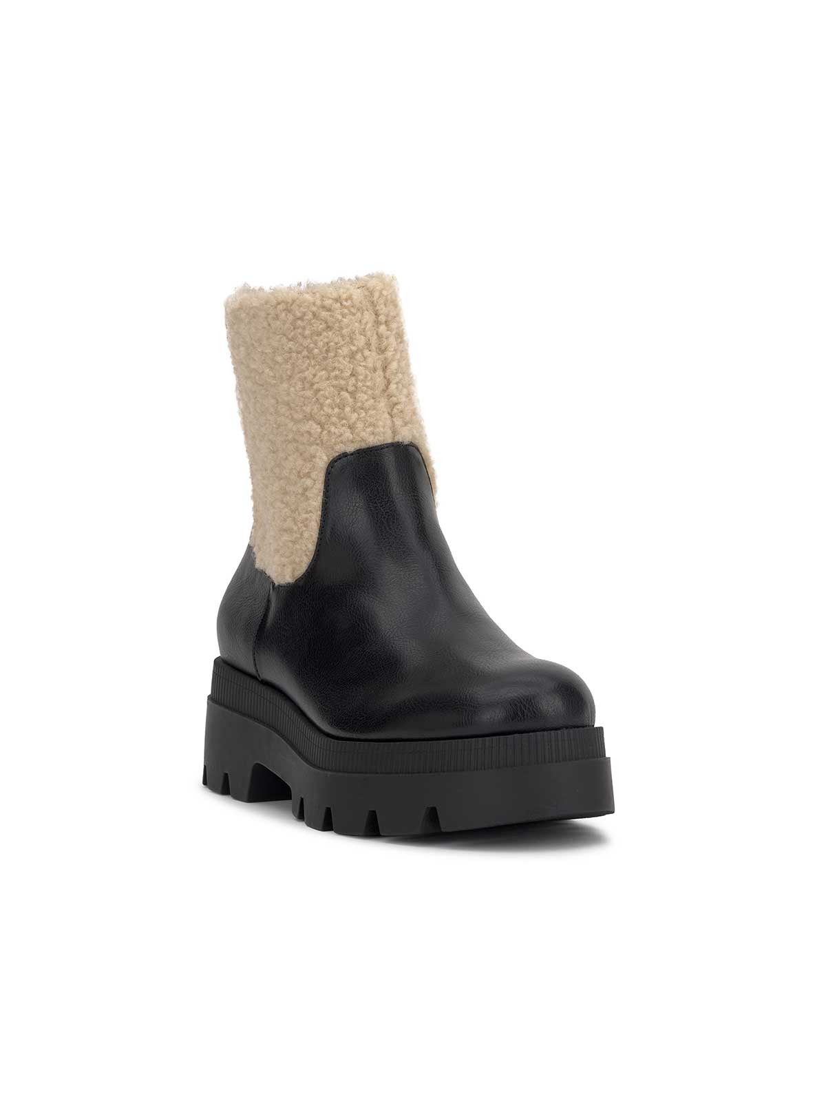 Ulalie Lug Bootie in Black & Shearling | Jessica Simpson Women