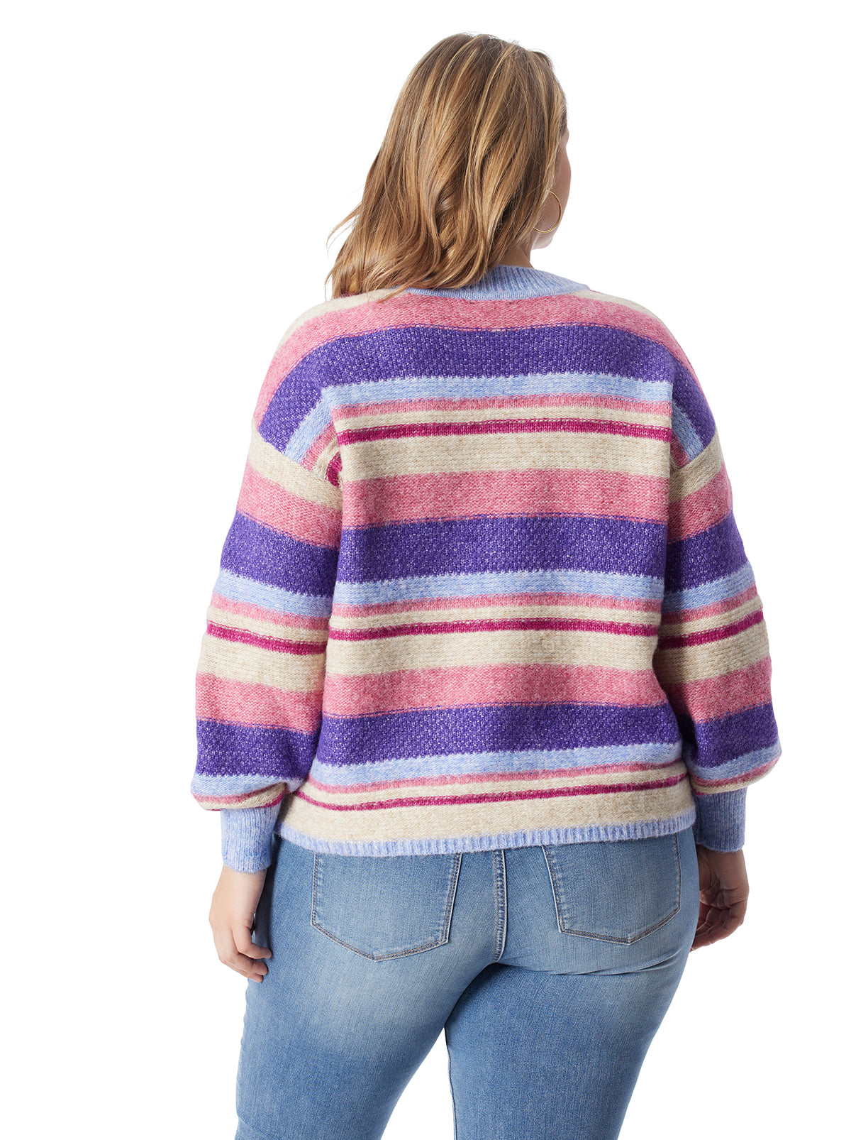 Portia Sweater in Lavender Stripe | Jessica Simpson Women