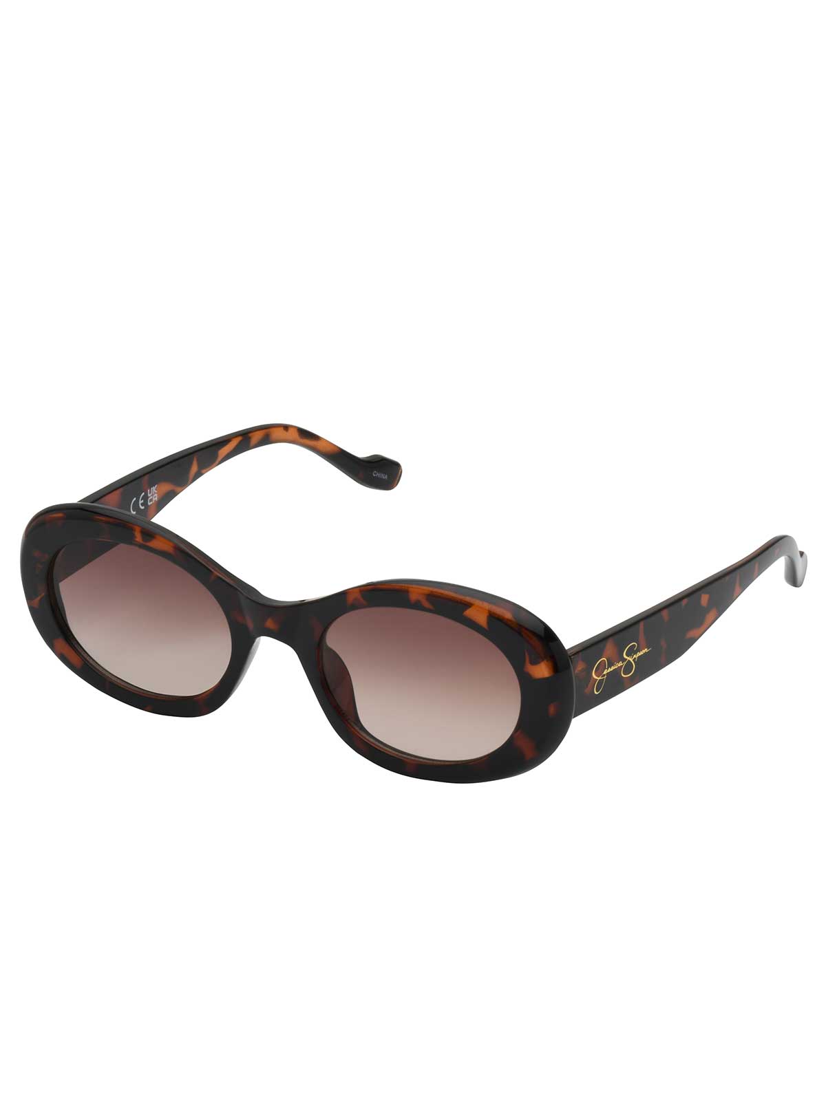 Iconic Vintage Oval Sunglasses in Tortoise | Jessica Simpson Accessories
