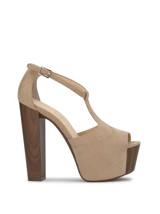 Dany T-Strap Platform Sandal in Almond | Jessica Simpson Women
