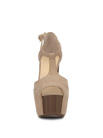 Dany T-Strap Platform Sandal in Almond | Jessica Simpson Women