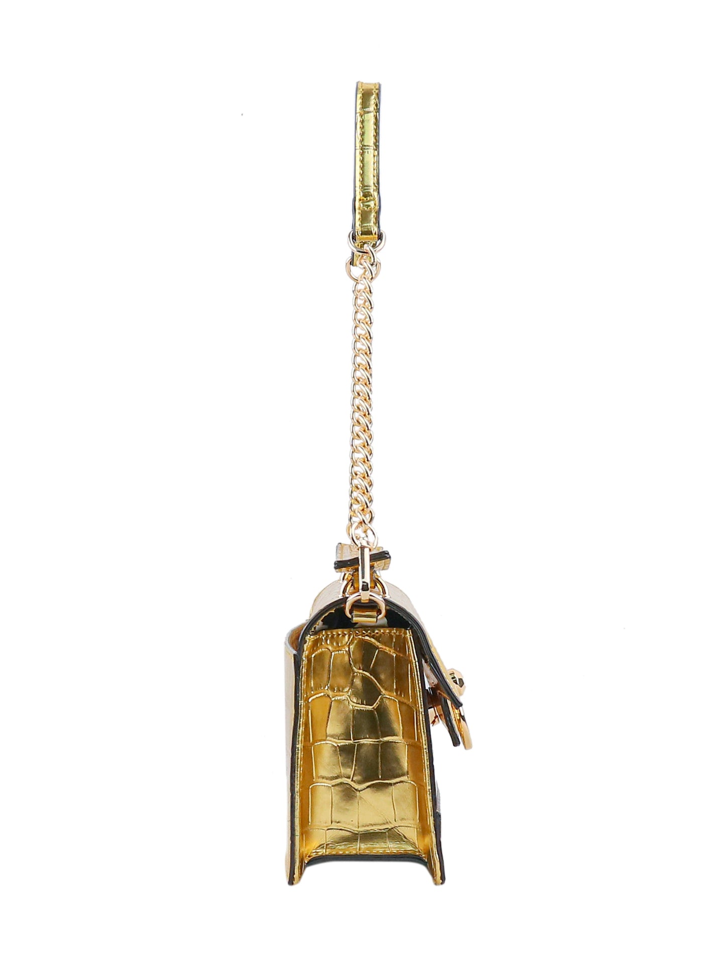 Brooke Clutch in Gold Croco | Jessica Simpson Accessories