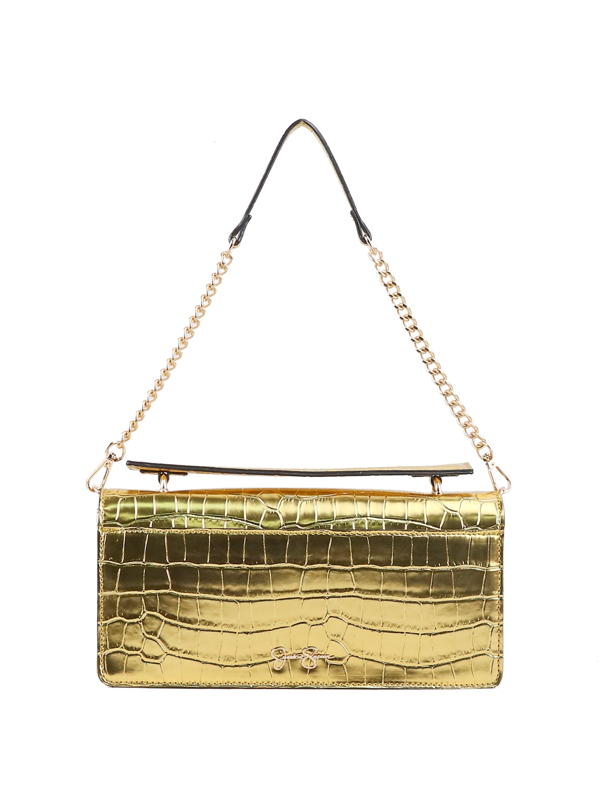 Brooke Clutch in Gold Croco | Jessica Simpson Accessories