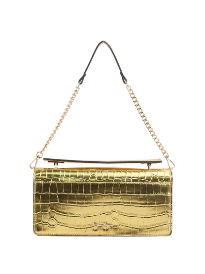 Brooke Clutch in Gold Croco | Jessica Simpson Accessories