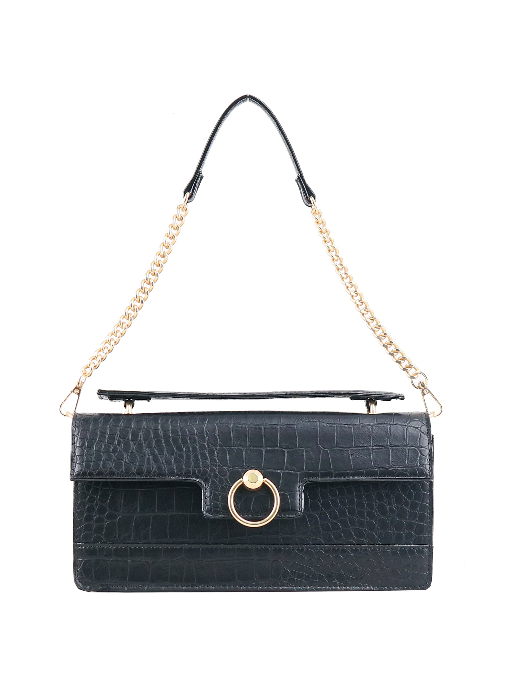 Brooke Clutch in Black Croco | Jessica Simpson Accessories