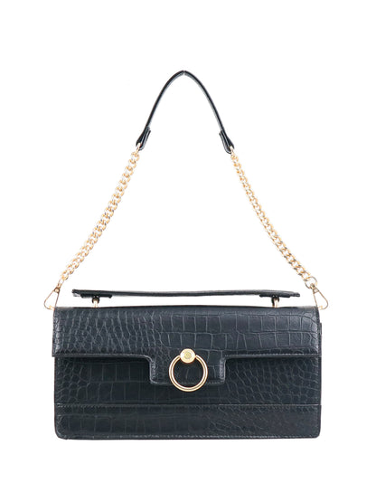 Brooke Clutch in Black Croco | Jessica Simpson Accessories