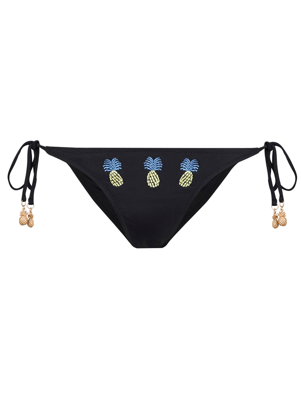 Pina Colada String Bikini Bottom in Black | Jessica Simpson Women