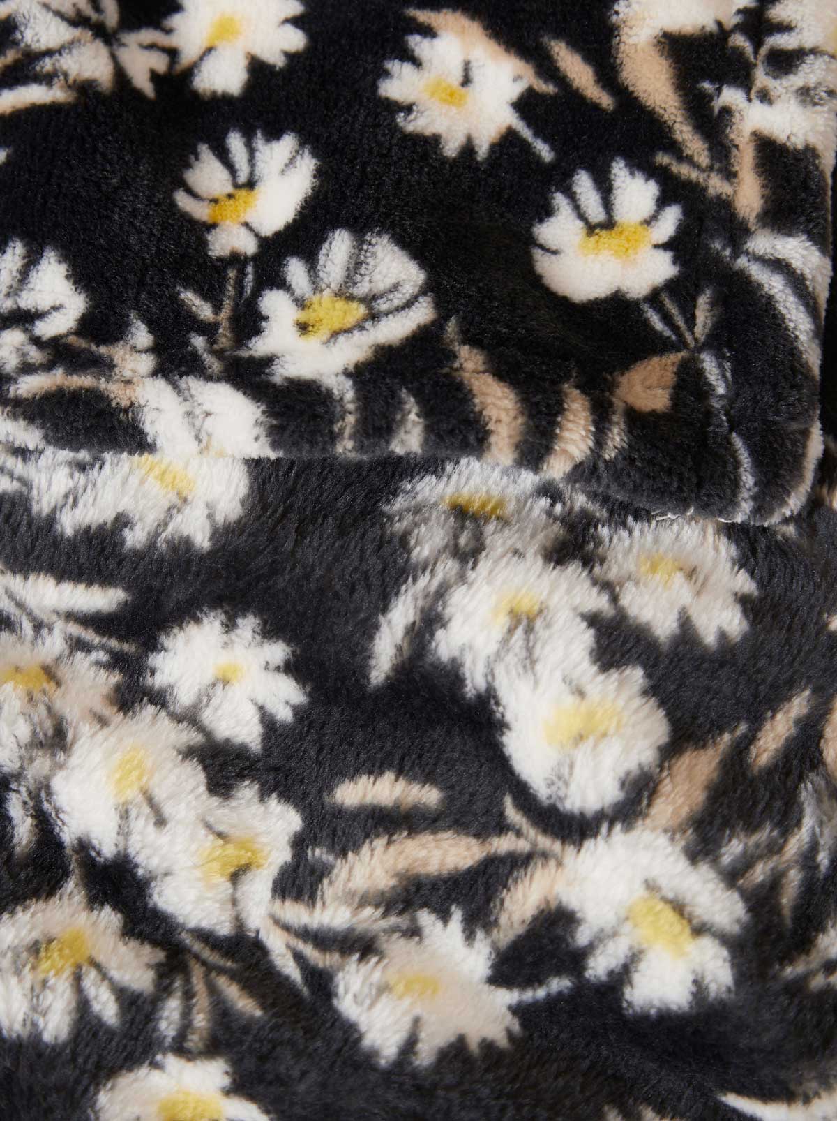 Wildflower Park Plush Throw in Black | Jessica Simpson Home