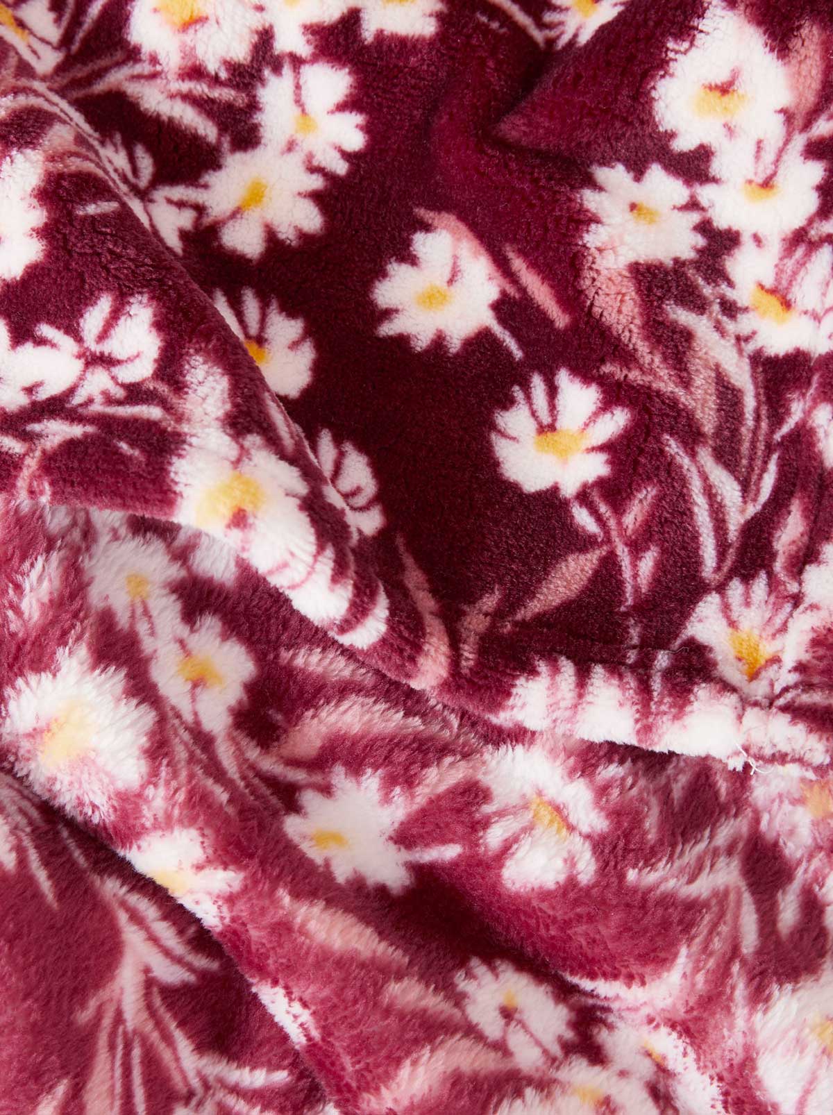 Wildflower Park Plush Throw in Wine Red | Jessica Simpson Home