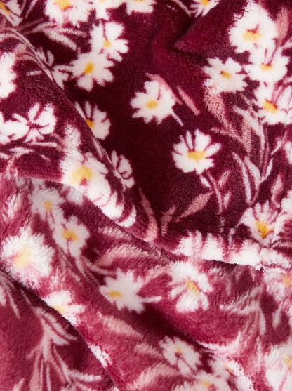 Wildflower Park Plush Throw in Wine Red | Jessica Simpson Home