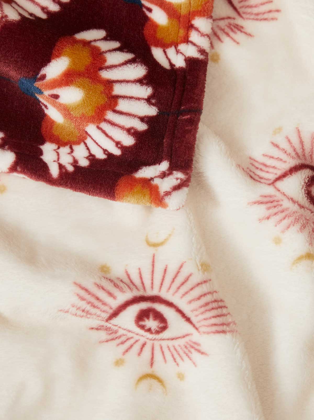 Celeste Plush Throw in Burgandy Red | Jessica Simpson Home