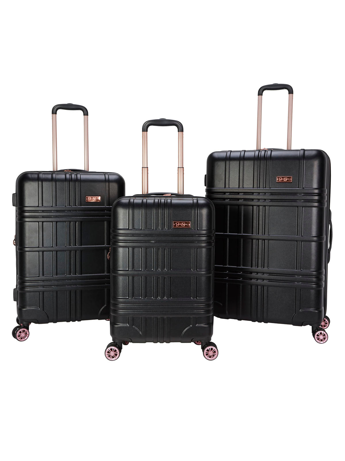 Jewel Plaid Luggage Collection in Black | Jessica Simpson Home