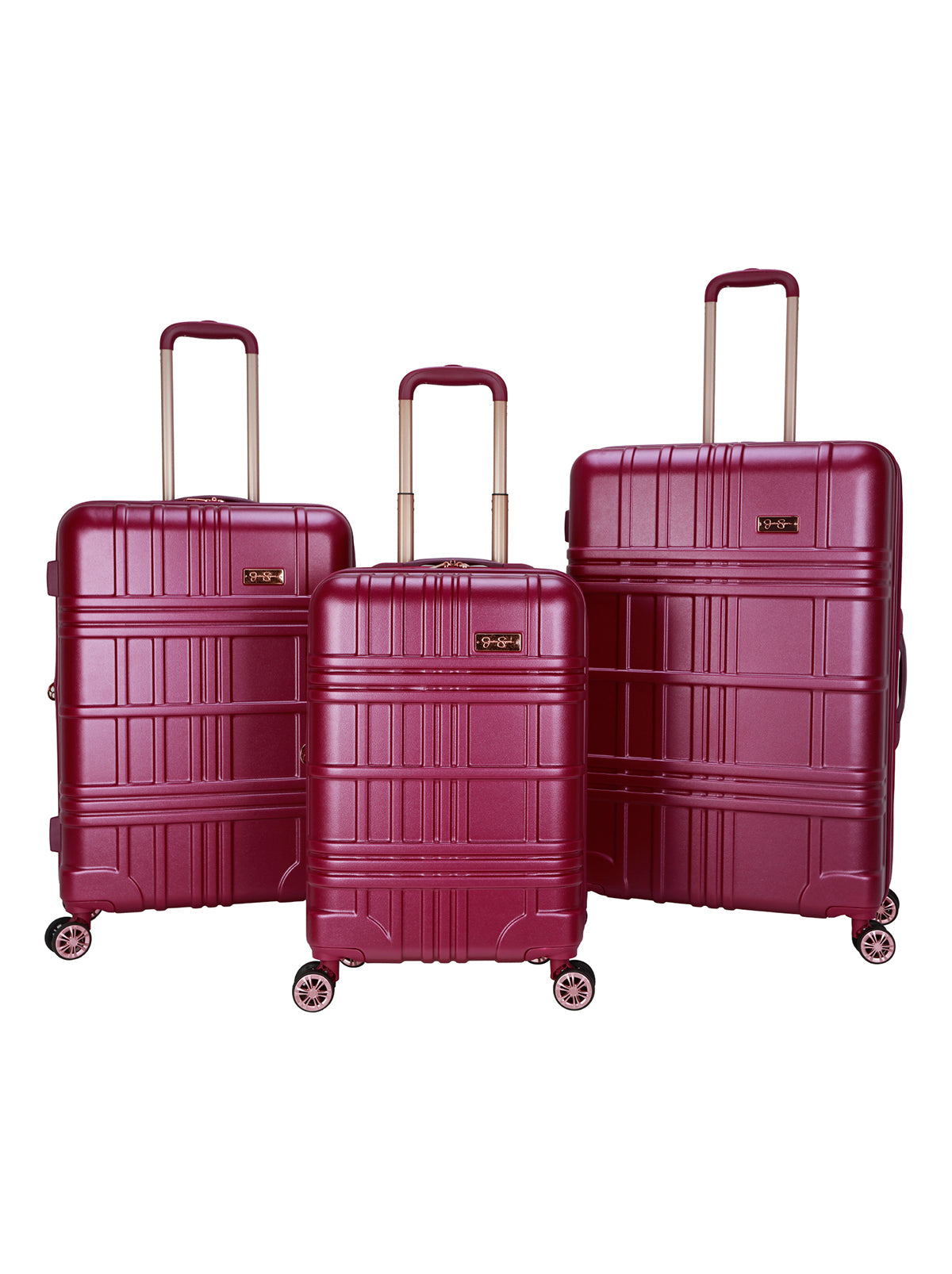 Jewel Plaid Luggage Collection in Violet | Jessica Simpson Home