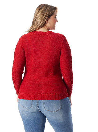 Ayaan Sweater in Scarlet Sage | Jessica Simpson Women