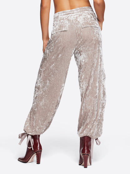 Velvet Cargo Pant in Pearl Grey | Jessica Simpson Women