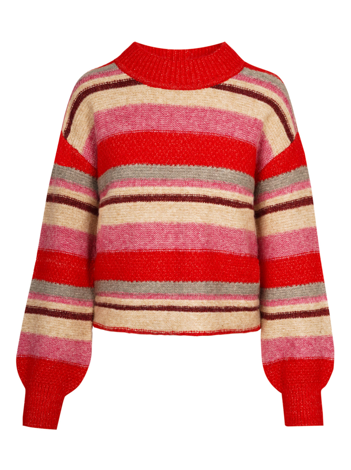 Portia Sweater in Goji Berry Stripe | Jessica Simpson Women