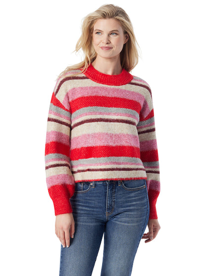 Portia Sweater in Goji Berry Stripe | Jessica Simpson Women