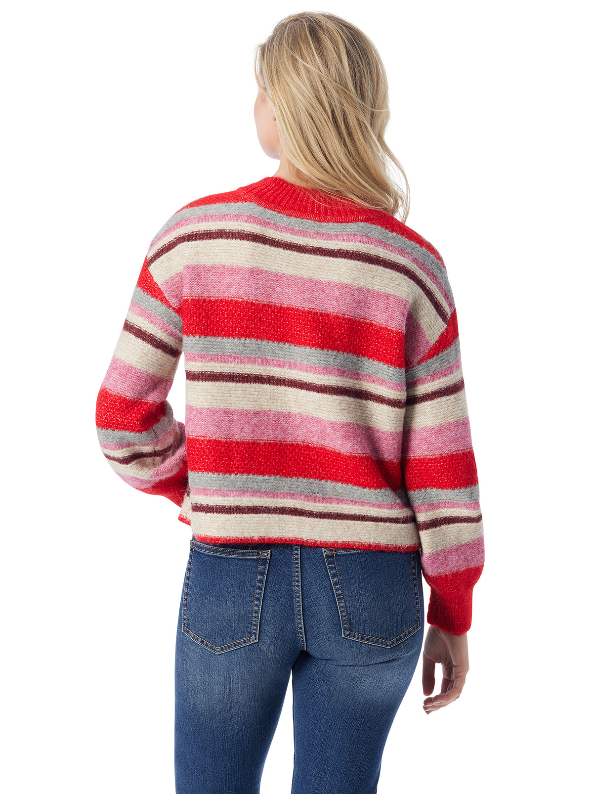 Portia Sweater in Goji Berry Stripe | Jessica Simpson Women