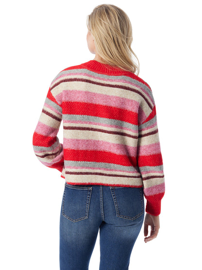 Portia Sweater in Goji Berry Stripe | Jessica Simpson Women