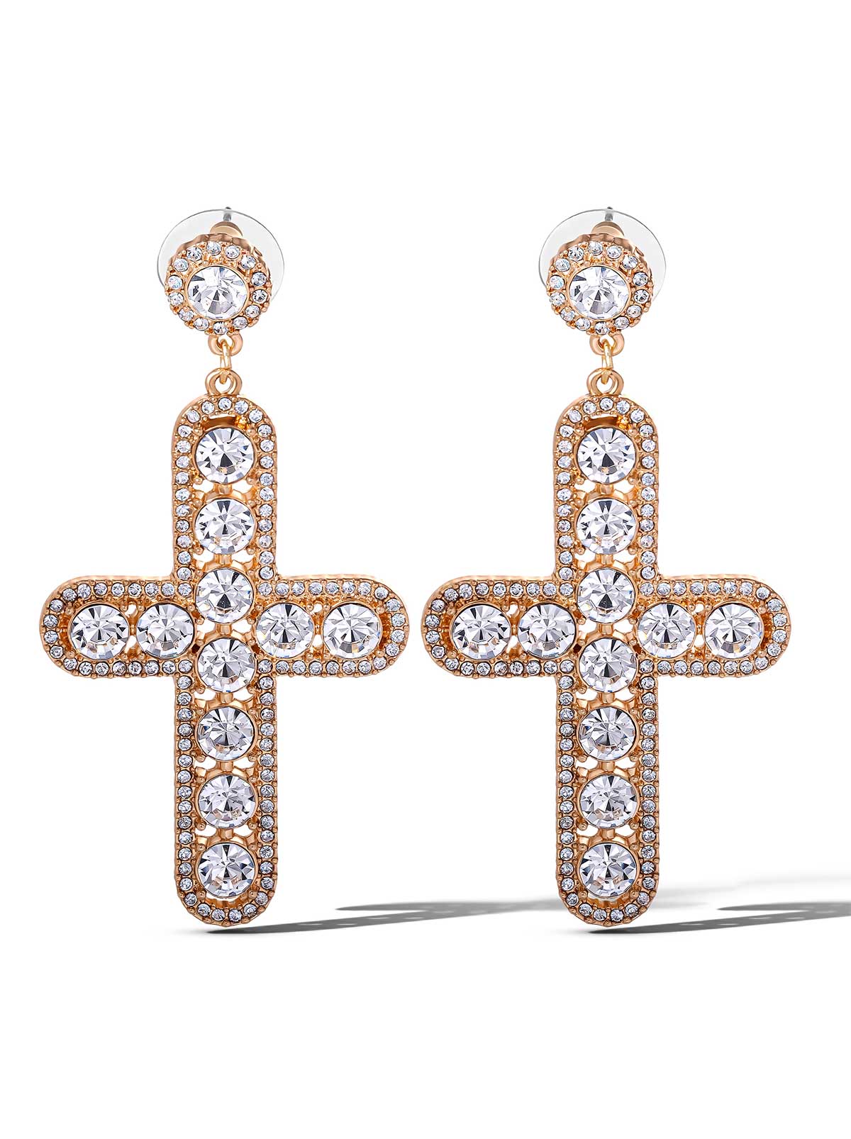 Pave Cross Dangle Earrings | Jessica Simpson Accessories