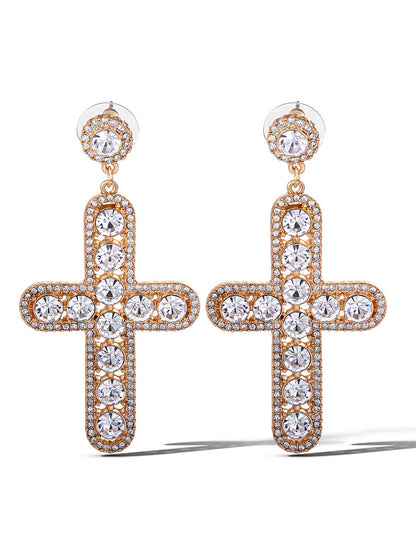 Pave Cross Dangle Earrings | Jessica Simpson Accessories