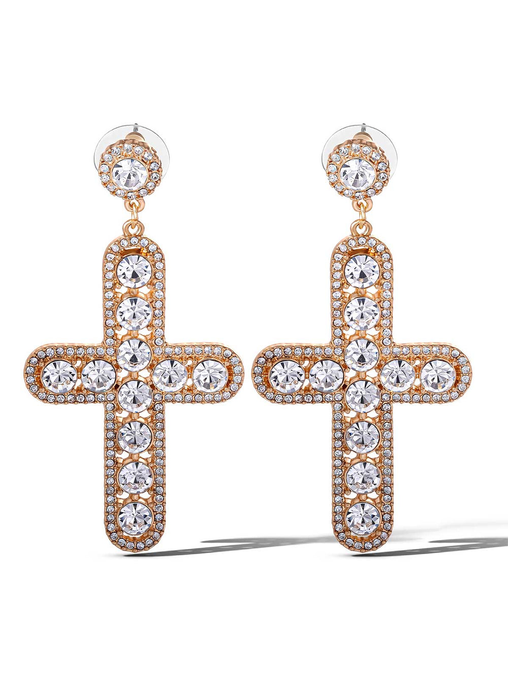 Pave Cross Dangle Earrings | Jessica Simpson Accessories