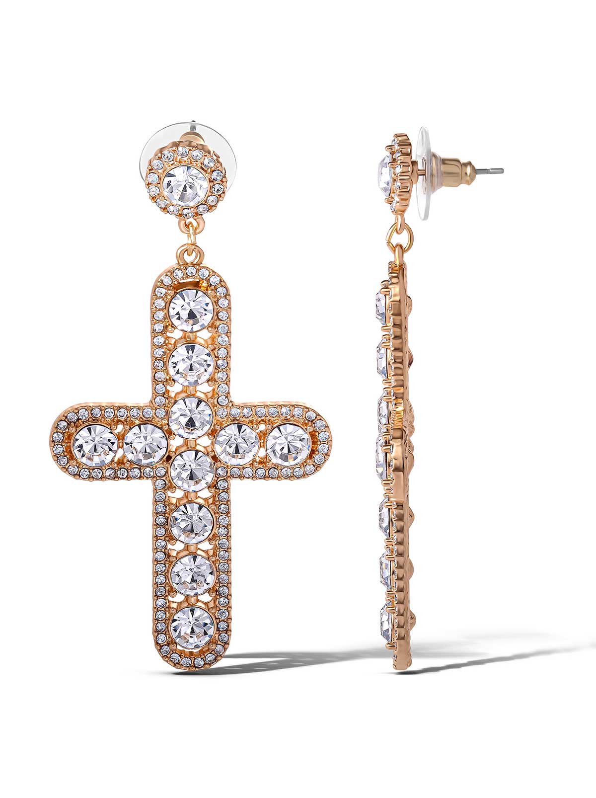 Pave Cross Dangle Earrings | Jessica Simpson Accessories