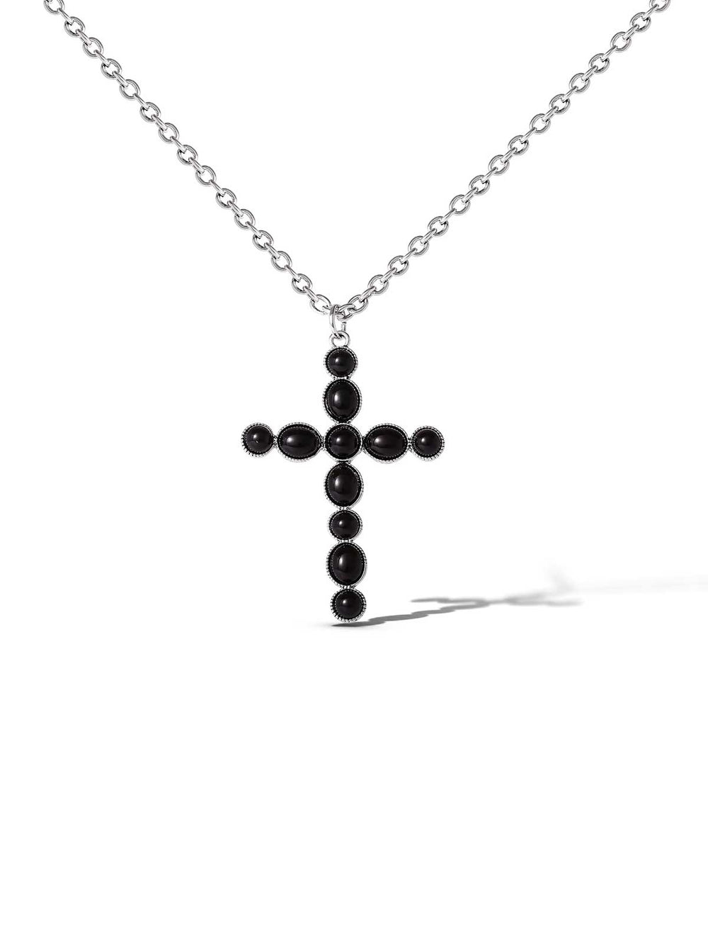Black Acrylic Cross Necklace | Jessica Simpson Accessories