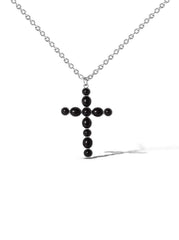 Black Acrylic Cross Necklace | Jessica Simpson Accessories
