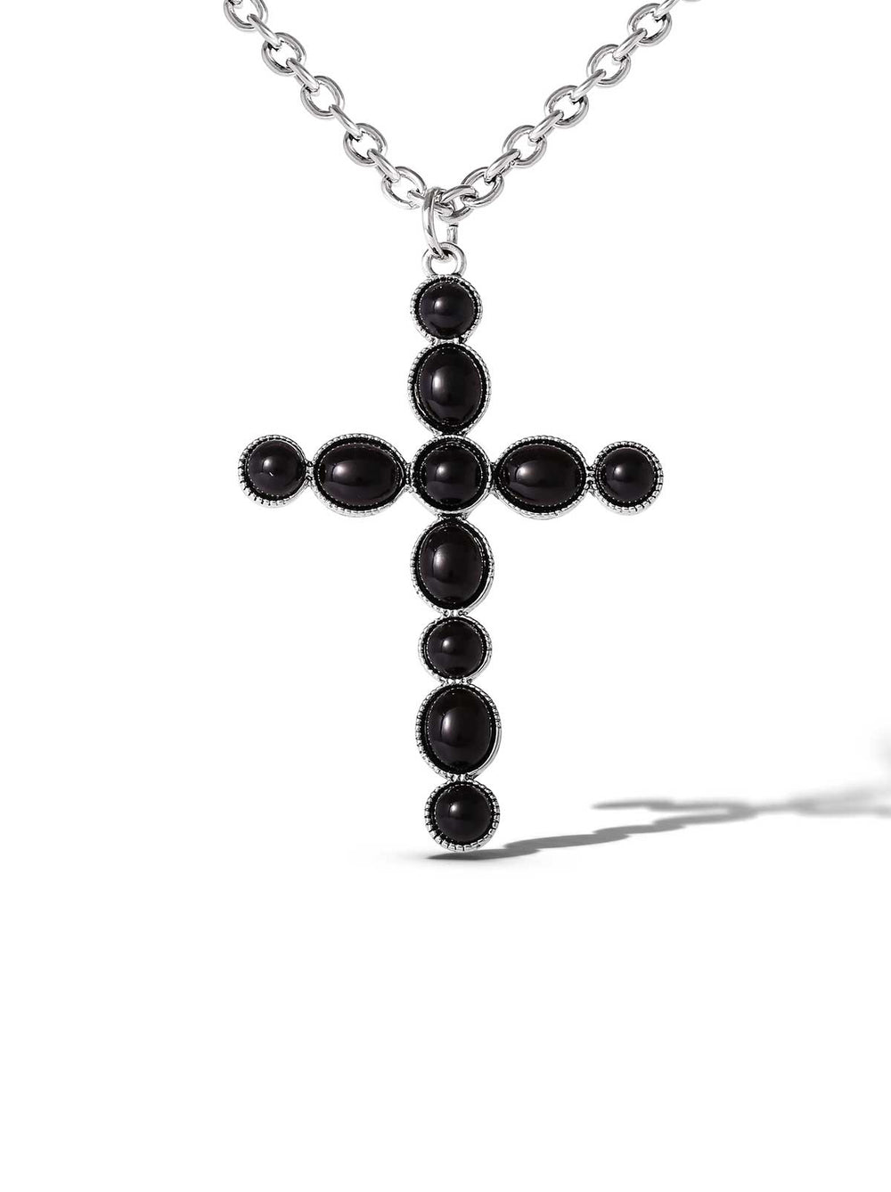 Black Acrylic Cross Necklace | Jessica Simpson Accessories