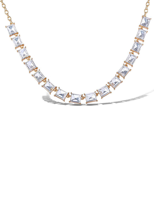 Crystal Stone Frontal Necklace | Jessica Simpson Accessories