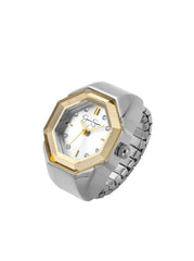 Faceted Bezel Crystal Ring Watch in Silver | Jessica Simpson Accessories