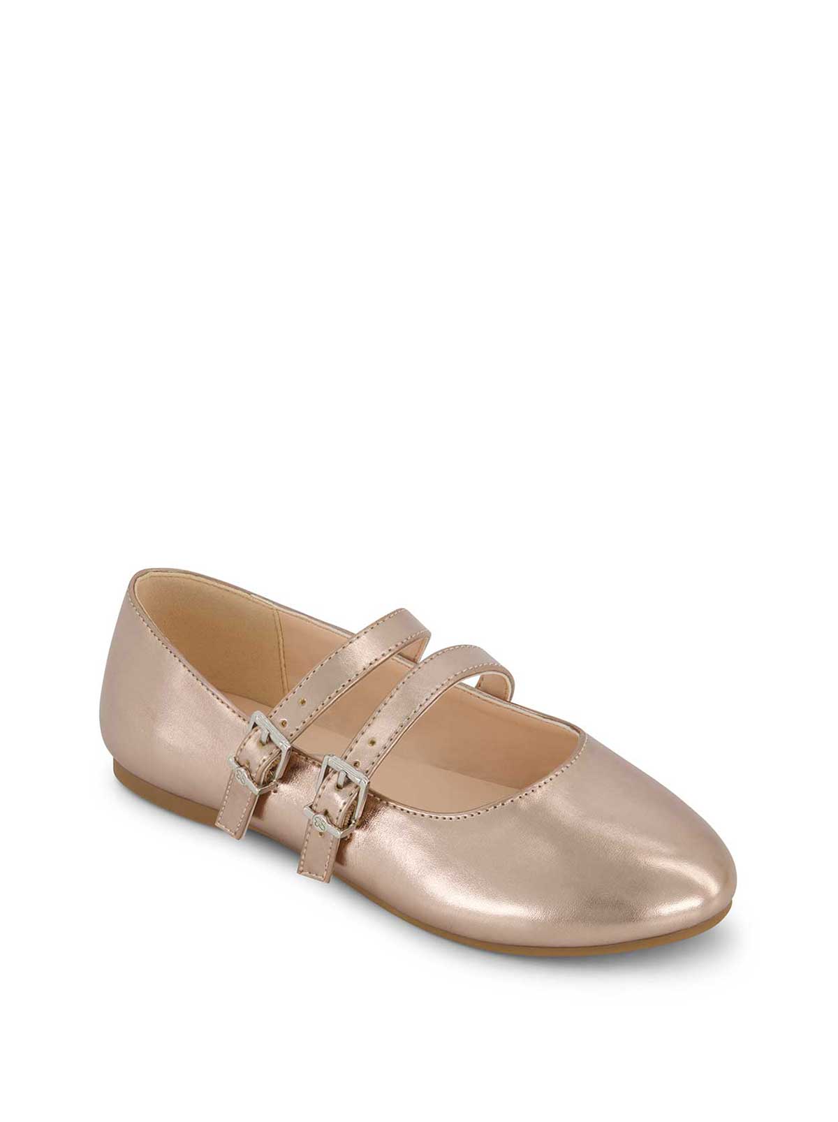 Little Girls' Amy Double Strap Ballet Flat in Champagne | Jessica Simpson Women