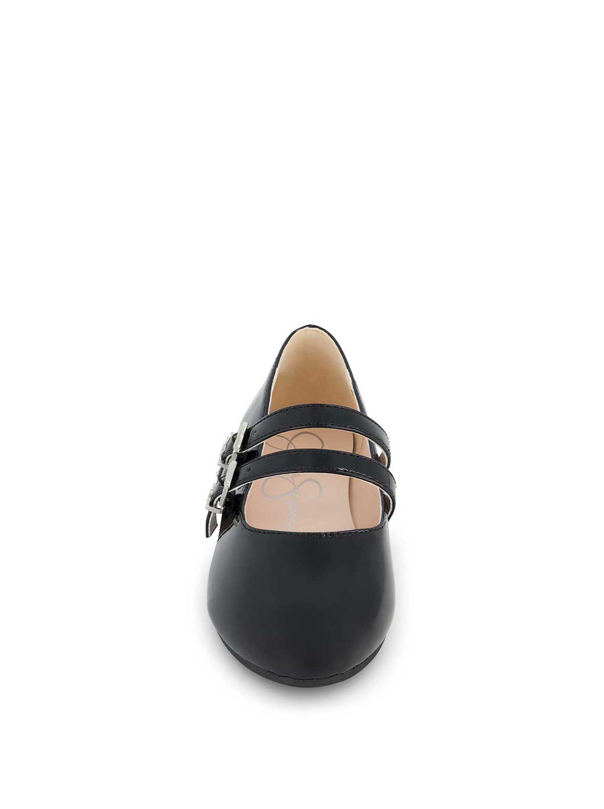 Little Girls' Amy Double Strap Ballet Flat in Black | Jessica Simpson Women