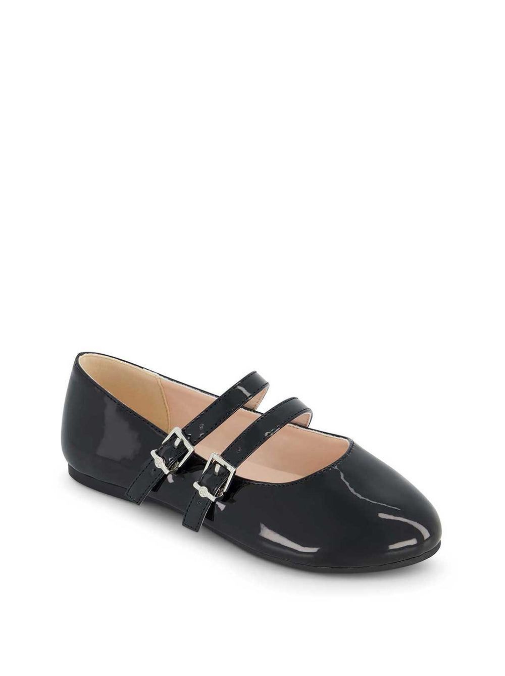 Little Girls' Amy Double Strap Ballet Flat in Black | Jessica Simpson Women