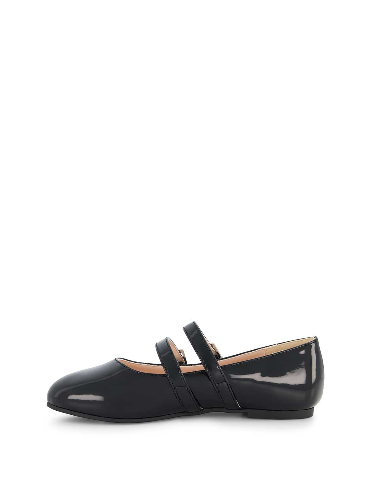 Little Girls' Amy Double Strap Ballet Flat in Black | Jessica Simpson Women