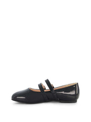 Little Girls' Amy Double Strap Ballet Flat in Black | Jessica Simpson Women