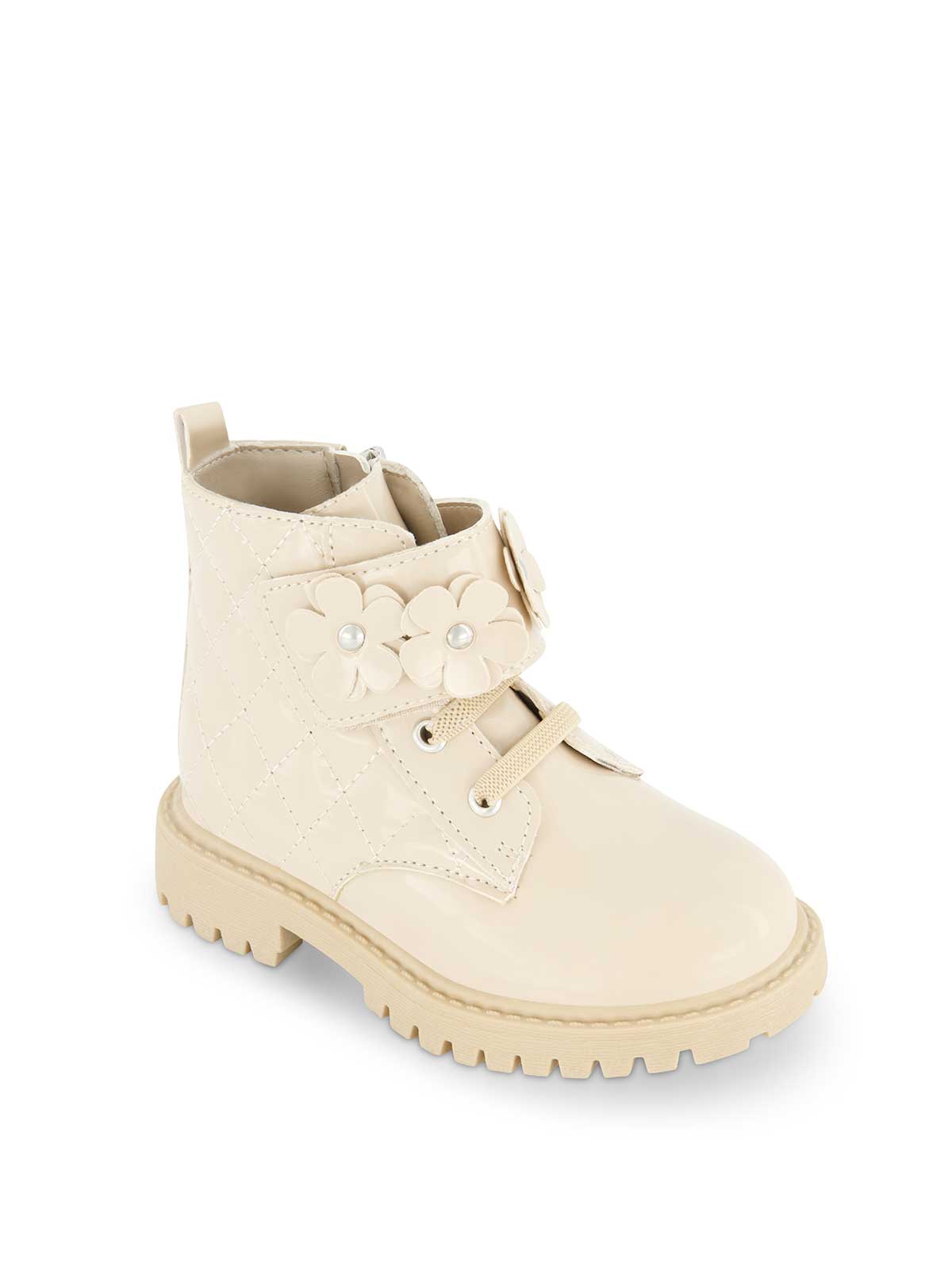 Toddler Daria Flower Moto Boot in Sand | Jessica Simpson Women