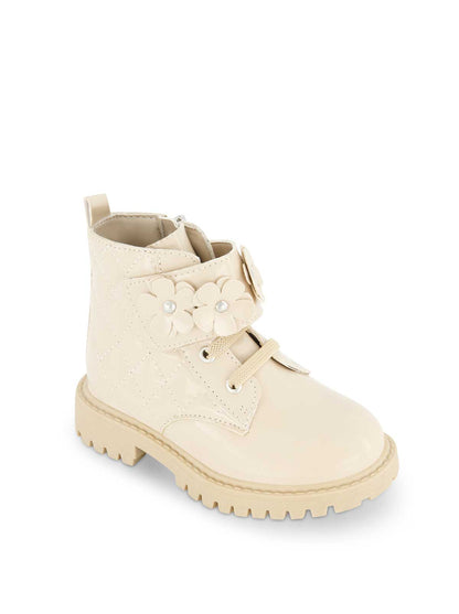 Toddler Daria Flower Moto Boot in Sand | Jessica Simpson Women