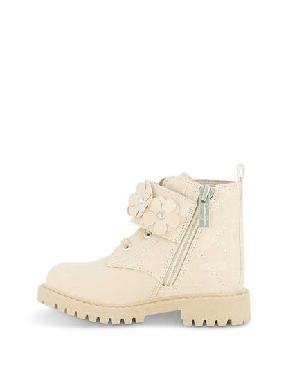 Toddler Daria Flower Moto Boot in Sand | Jessica Simpson Women